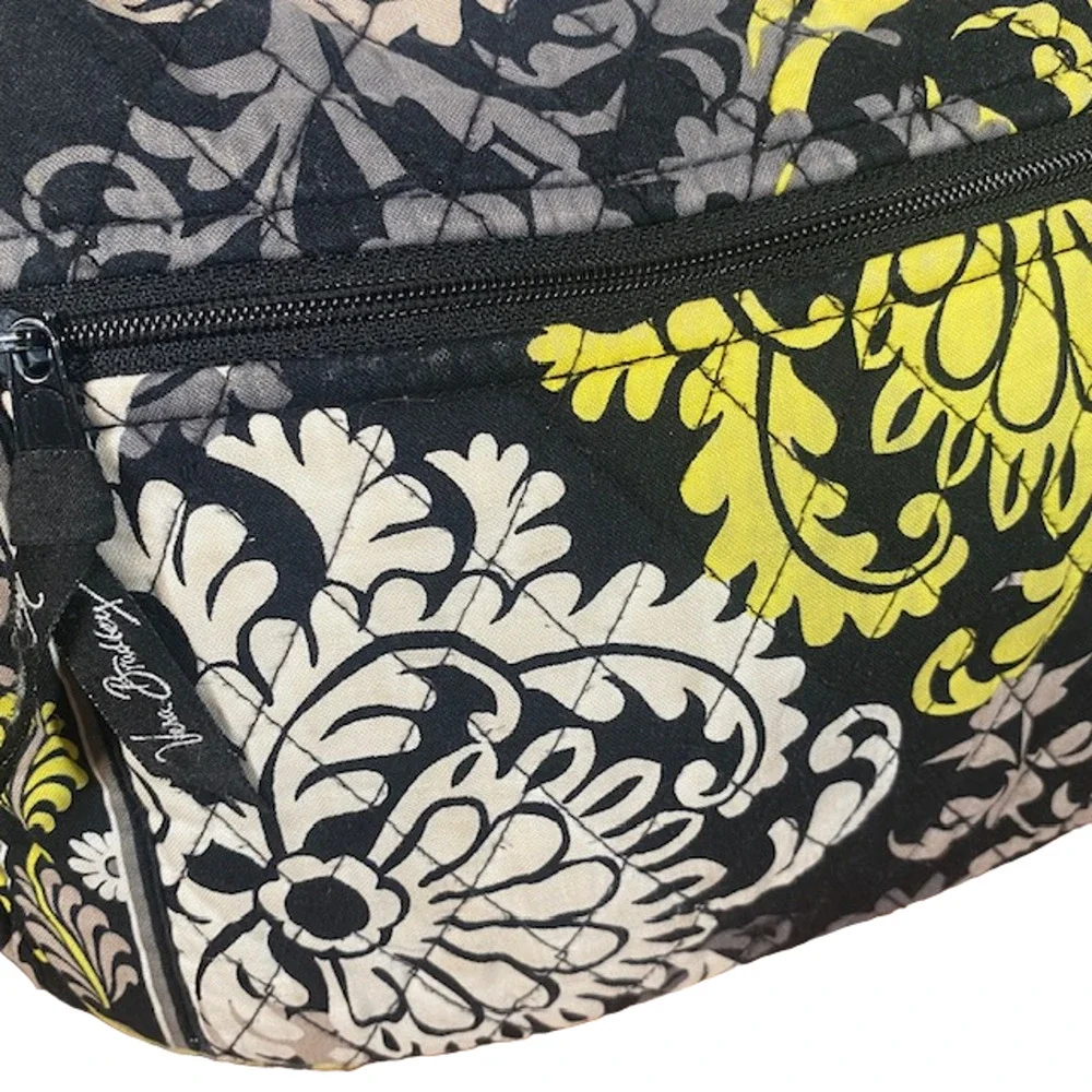 Vera Bradley Women’s Yellow Floral Quilted Shoulder Bag Purse